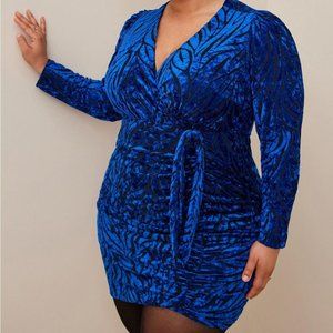 Torrid At The Knee Velvet High Slit Dress